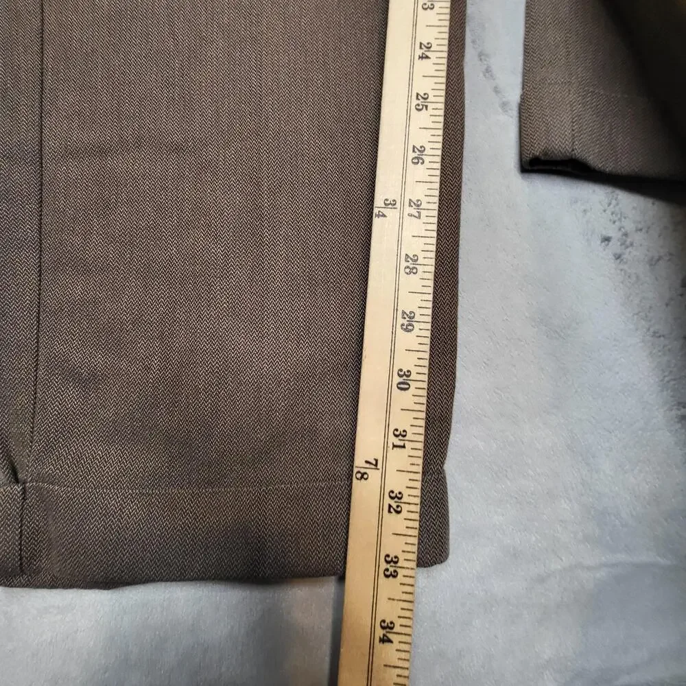 Vintage Dockers Pants Mens 34x34 Brown Khakis Relaxed Fit Herringbone Pleated